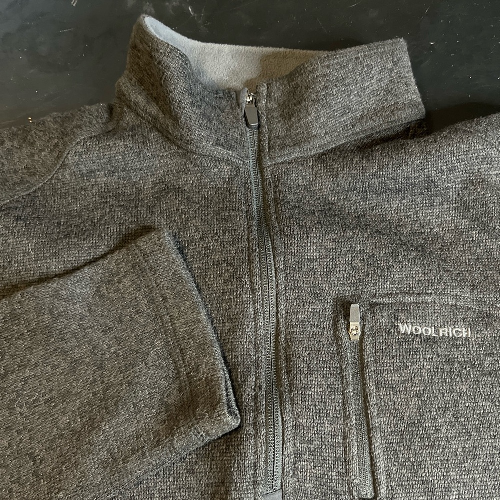 Vintage Woolrich Men’s 2XL Sweater Grey 1/4 Quarter Zip Pullover Mens XXL